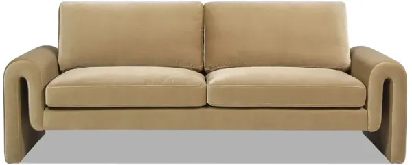 Mason - Arched Arm Sofa - Camel Brown Beige