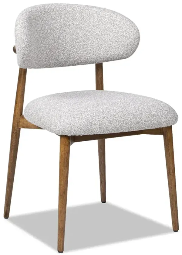 Locke - Modern Upholstered Dining Chair With Frame - Salt / Pepper