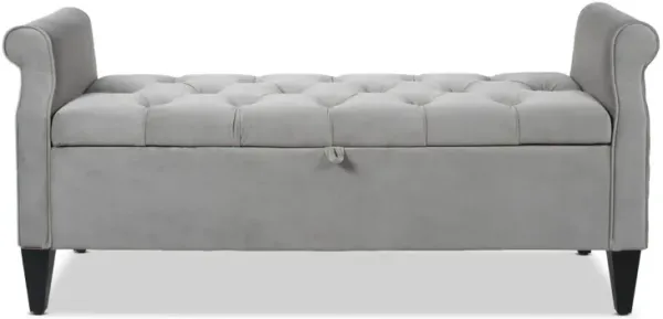 Jacqueline - Tufted Roll Arm Storage Bench