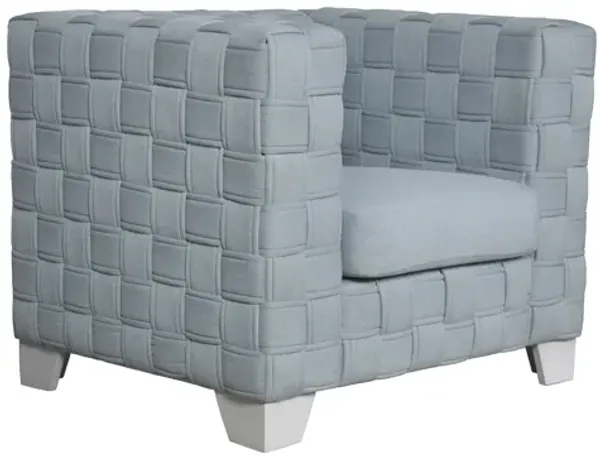 Saree - Chenille Chair - Light Blue