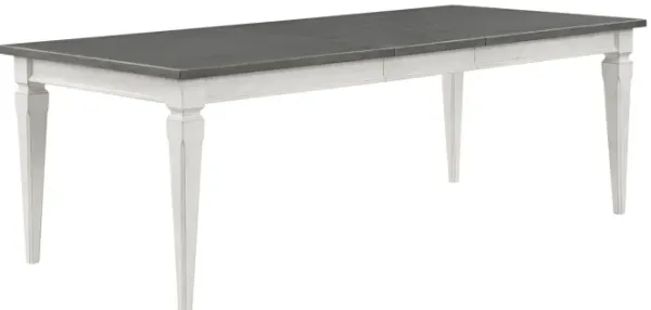 Katia - Dining Table With Leaf - Gray / White