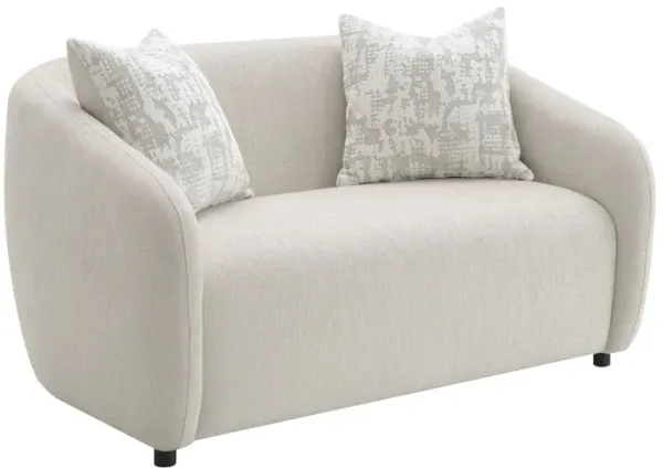 Etienne - Loveseat With 3 Pillows - Beige