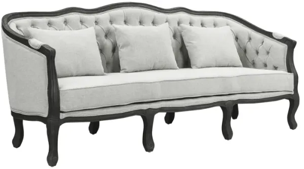 Samael - Sofa With 3 Pillows - Gray / Dark Brown