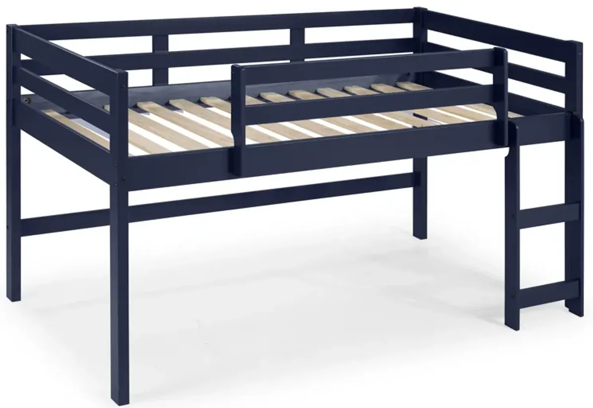 Lara - Twin Loft Bed - Navy Blue