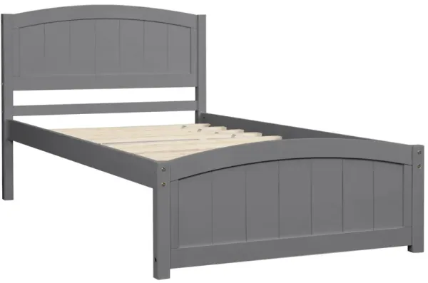 Platform Bed & Headboard, Footboard And Wood Slat Support