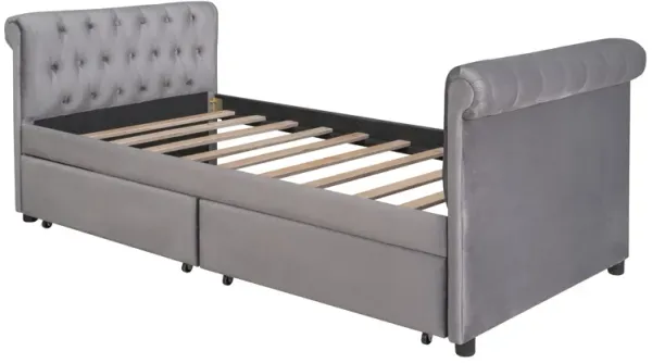 Upholstered Daybed, Wood Slat Support