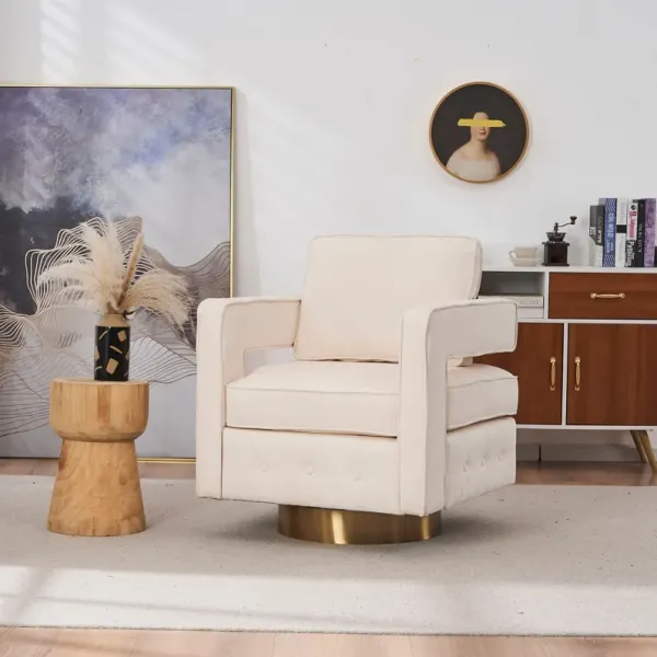 Swivel Barrel Chair 360 Degree Swivel Club Modern Accent Single Sofa Chair