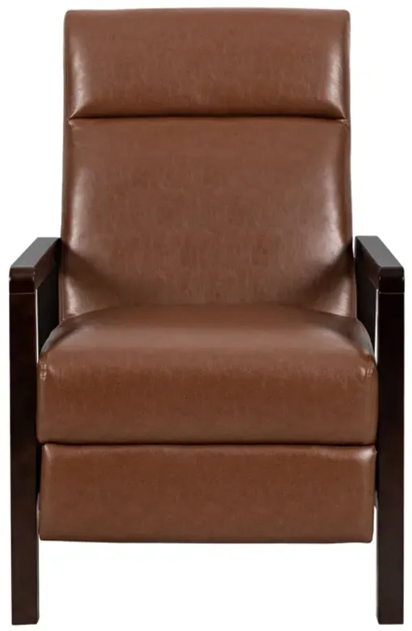 Faux Leather Upholstered Pushback Recliner