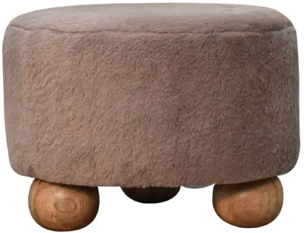 Round Ball Footstool - Mocha