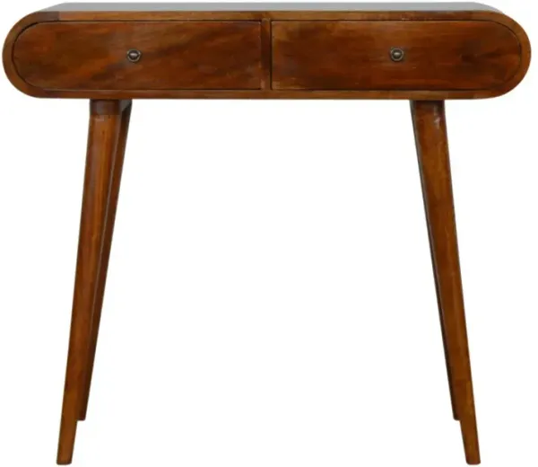 Solid Wood Curved Edge Console Table