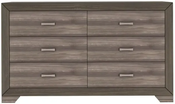 5 Drawer Chest - Antique Brown / Gray