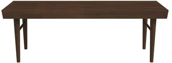 Mia - Mid-Century Modern Bench - Dark Brown