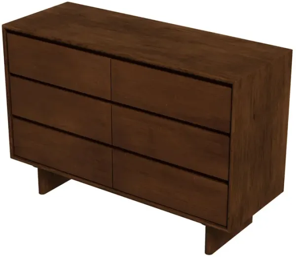 Dubrovnik - Mid-Century Modern Dresser With 6 Drawers - Brown