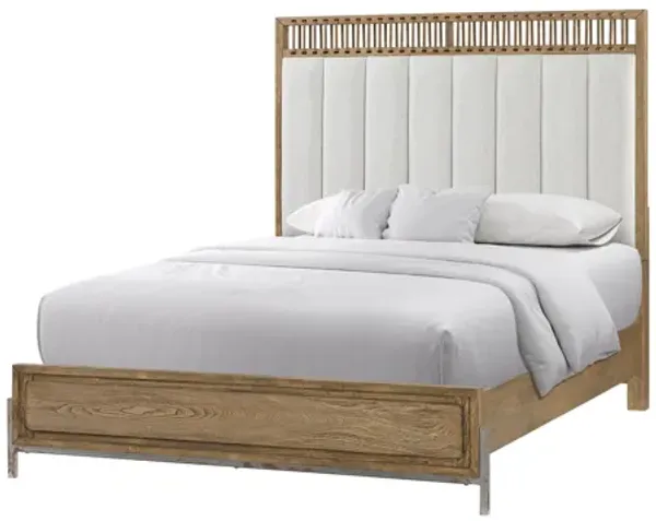 Elegant Design Upholstered And Strap Panel Bed