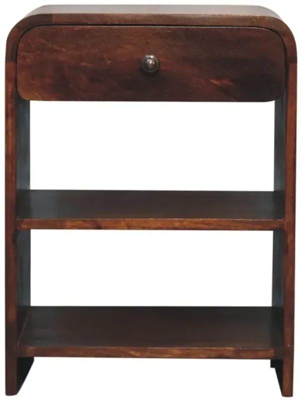 Aspen - Open Bedside Table - Dark Brown