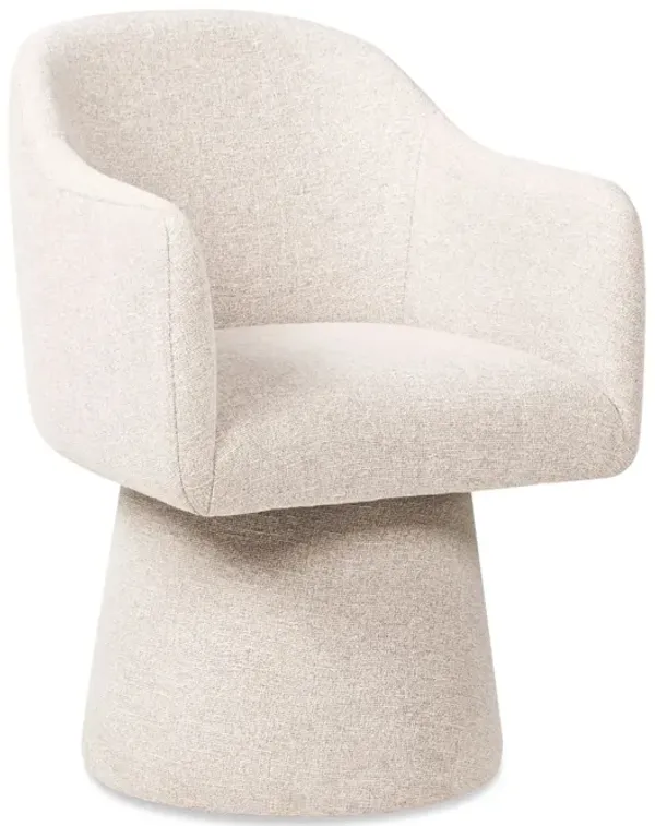 Marcy - Swivel Upholstered Dining Arm Chair - Simple Gray