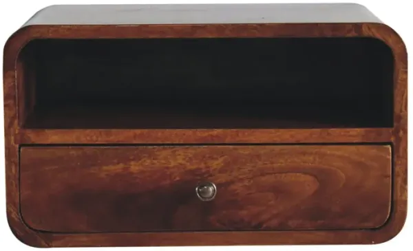 Curved Upper Slot Floating Nightstand