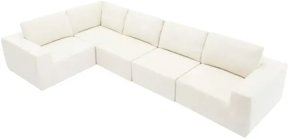 Modular Sectional With Wide Seat Free Combination L Shaped Couch Set Cloud Upholstered Minimalist Boneless Sofa