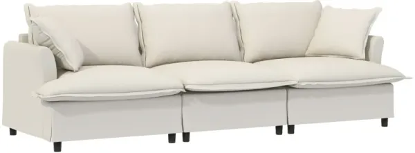 3 Seat Sofa Module For Modular Sectional Wide Seat Cloud Couch With Throw Pillows Upholstered