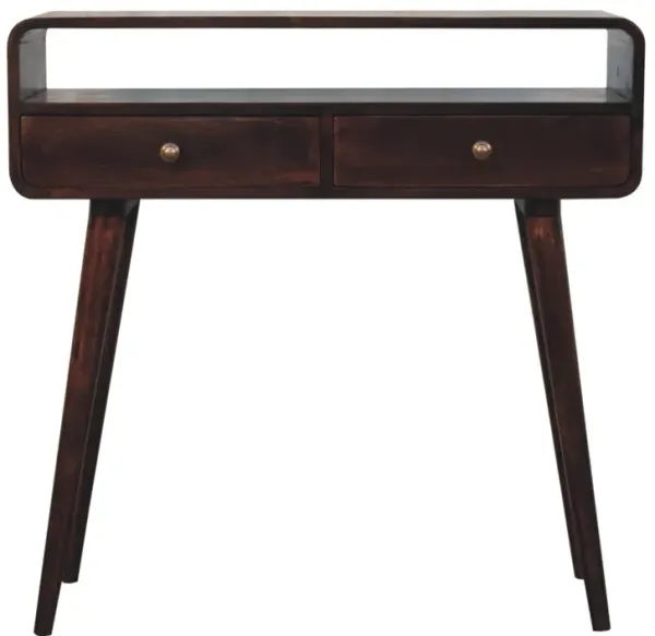 Solid Wood Curved Console Table