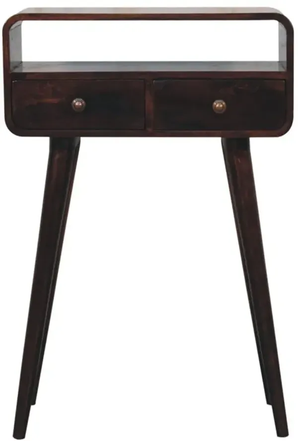 Solid Wood Curved Console Table