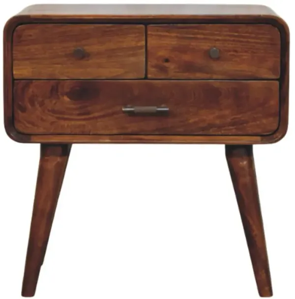 Avora - 3 Drawer Nightstand - Brown