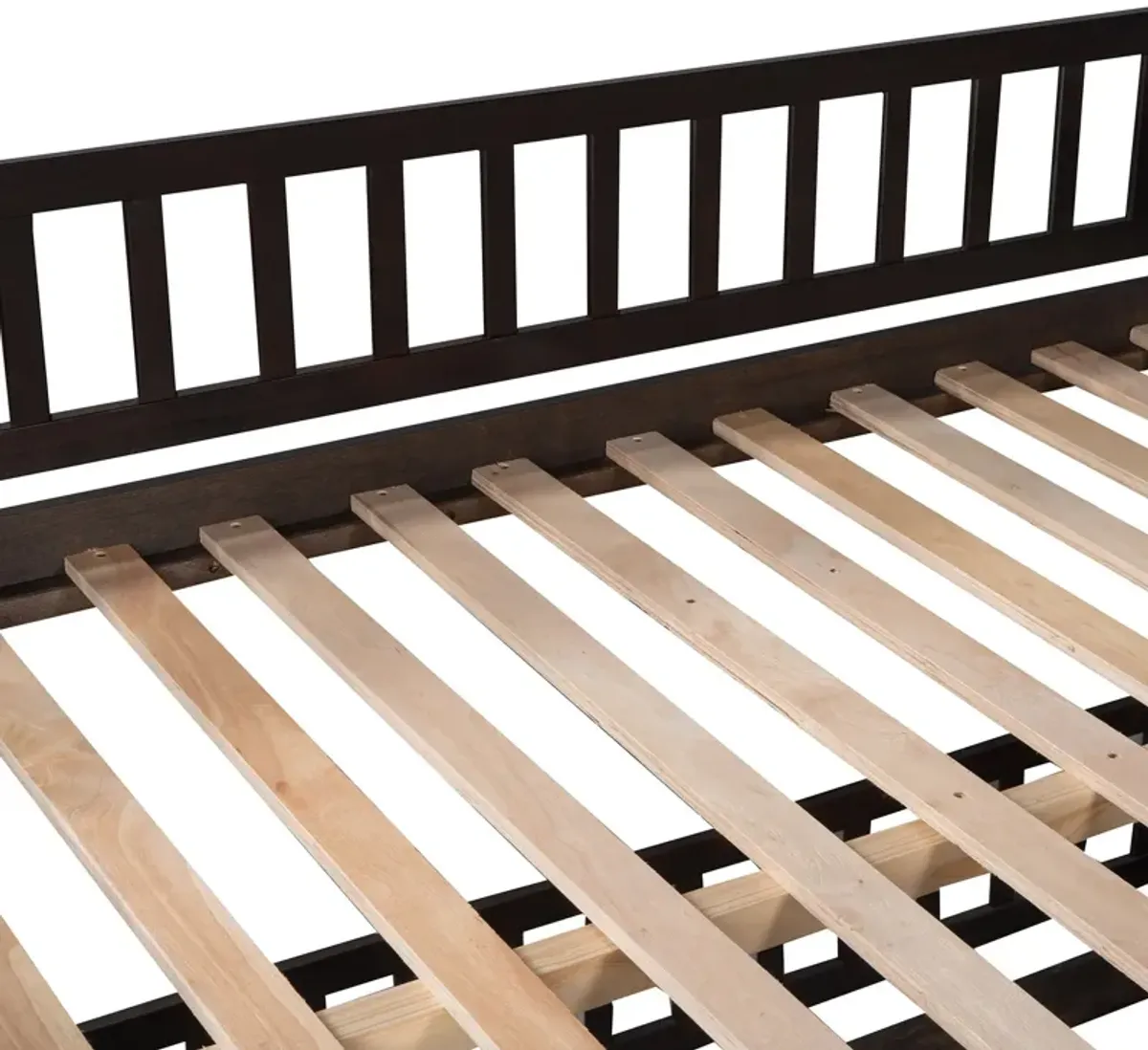 Low Bunk Bed With Slide, Fence And Ladder