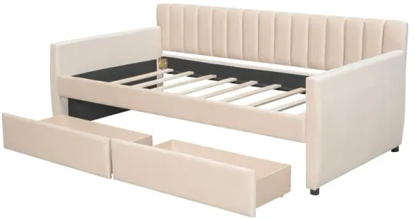 Upholstered Daybed With Slat Support