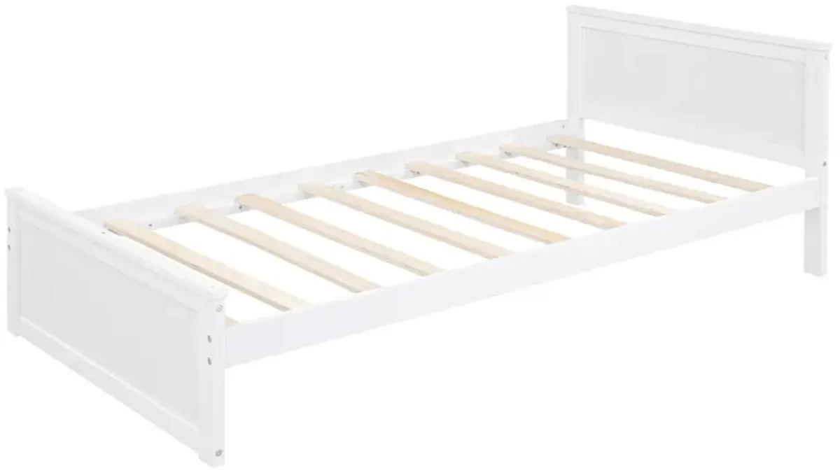Loft Bed With A Twin Size Standalone Bed, Shelves, Desk, And Wardrobe