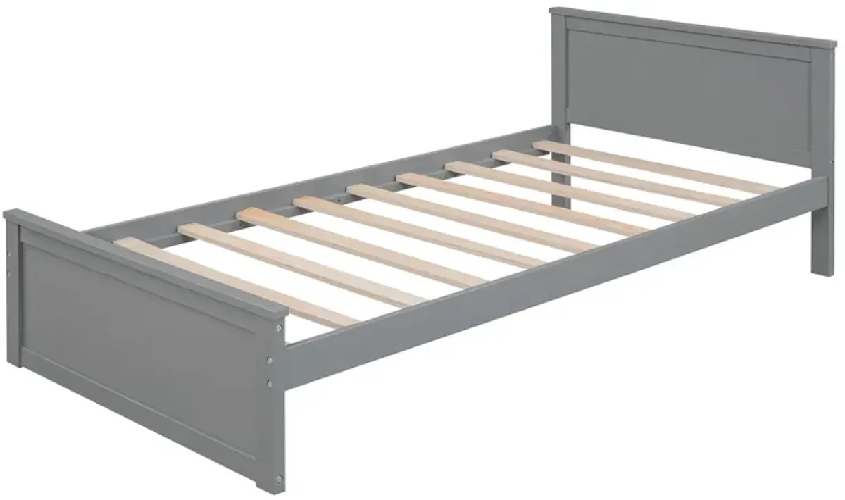 Loft Bed With A Twin Size Standalone Bed, Shelves, Desk, And Wardrobe
