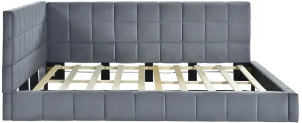 Full Size Upholstered Classic Mid Century Modern Daybed / Sofa Bed Frame, Elegant Design - Gray