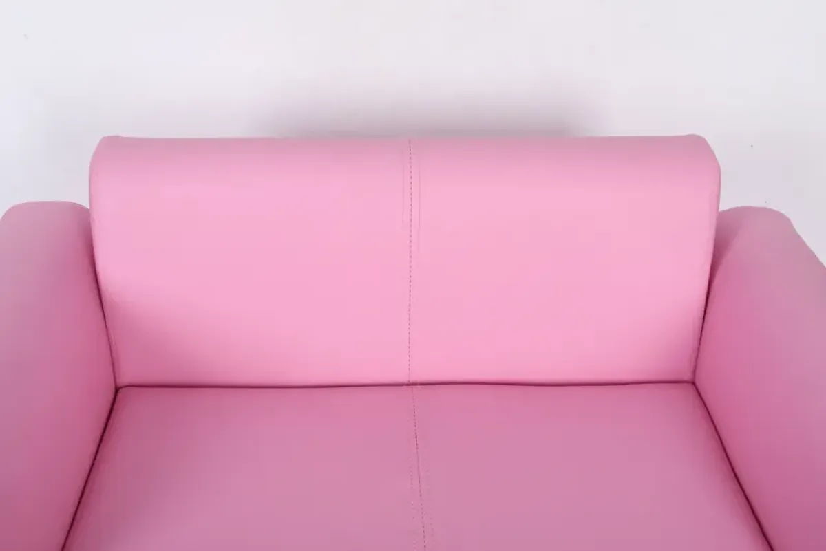 Kids Club Chair Sofa / Sectional And Ottoman - Pink