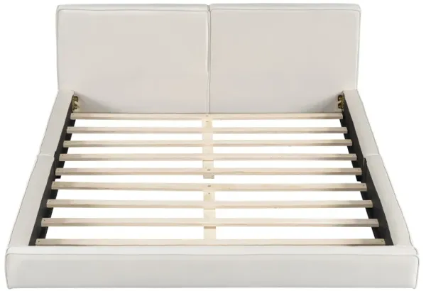 Upholstered Platform Bed, Grounded Bed With Solid Frame