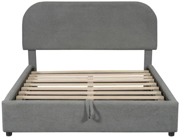 Upholstered Platform Bed With Hydraulic Storage System