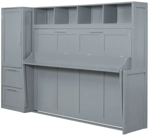 Space Saving Murphy Wall Bed With Closet And Drawers