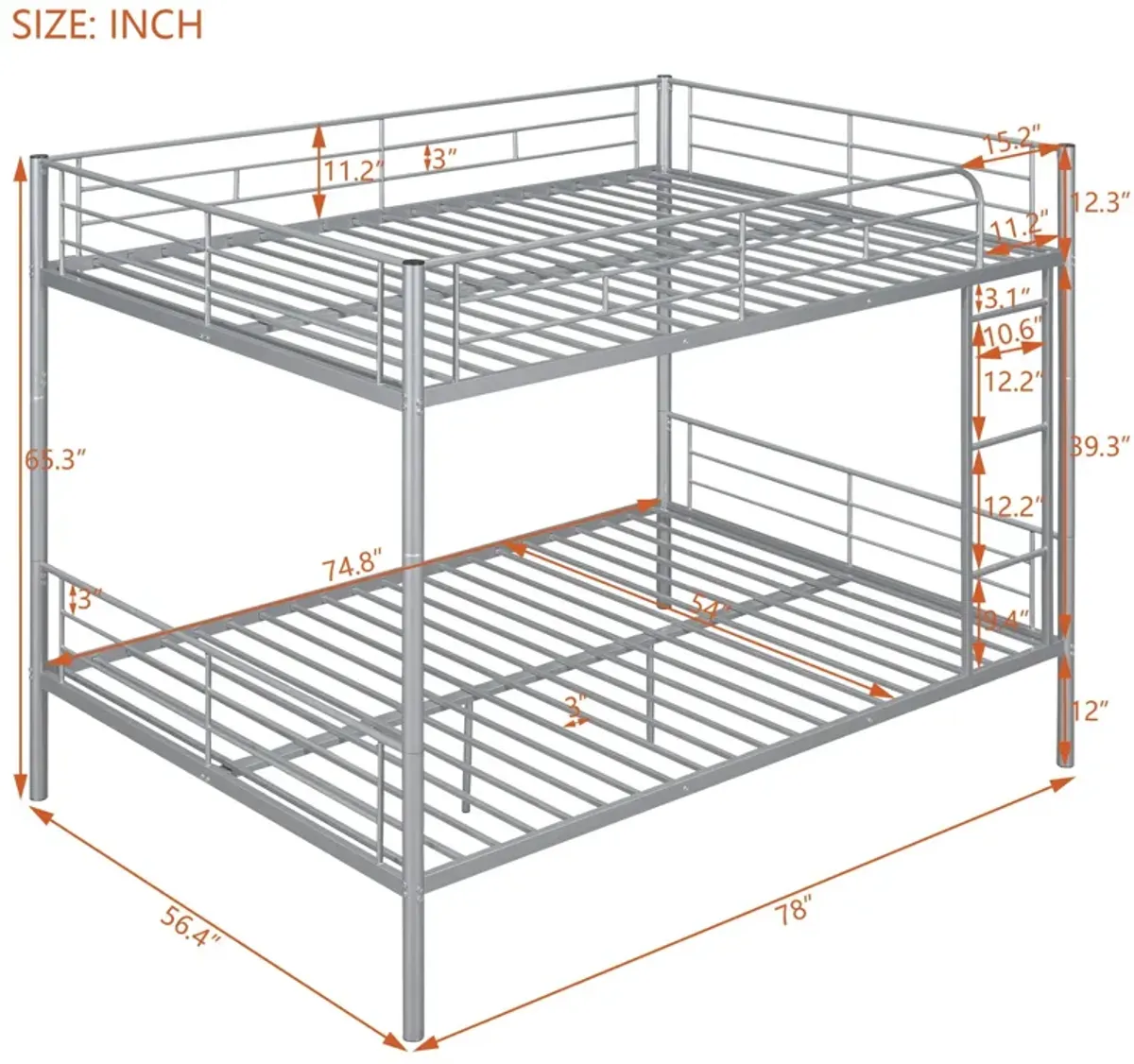 Steel Construction Bunk Bed