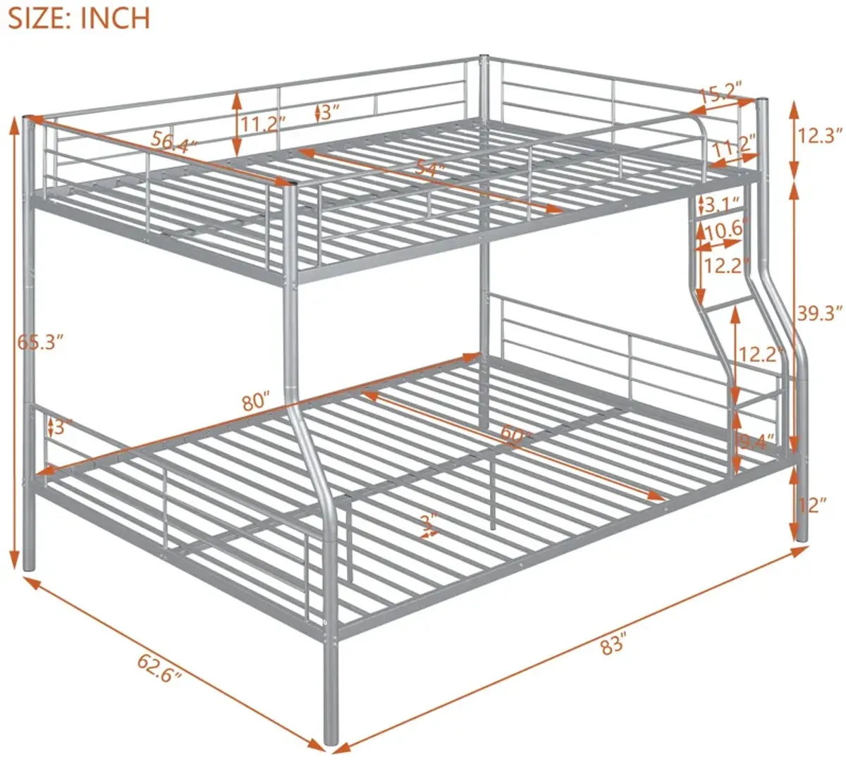 Steel Construction Bunk Bed
