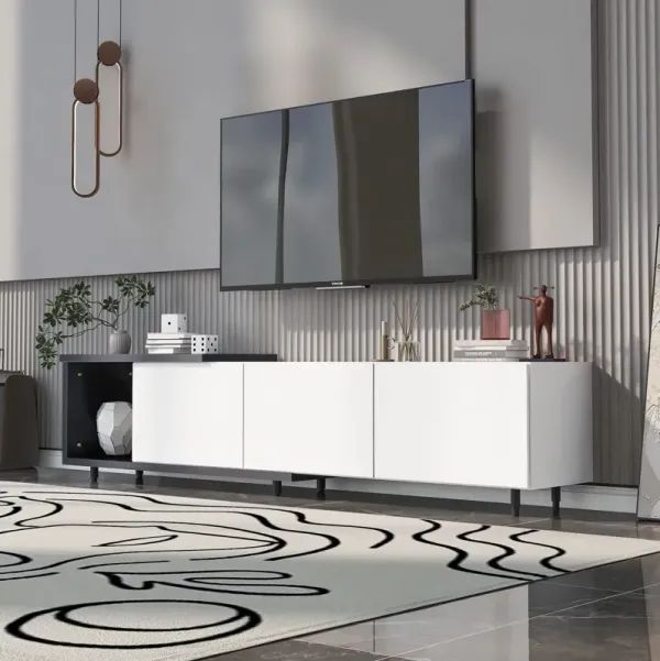 Modern Stylish Extendabletv Stand TV Cabinet For 80" TV