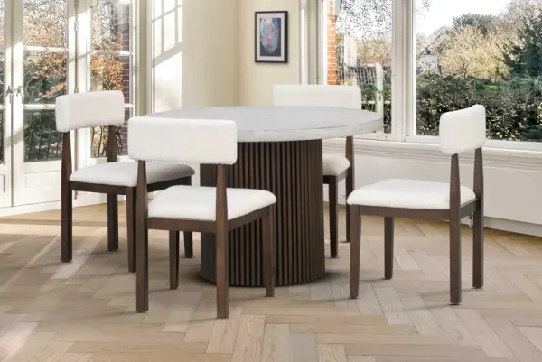5-Piece Modern Round Dining Set