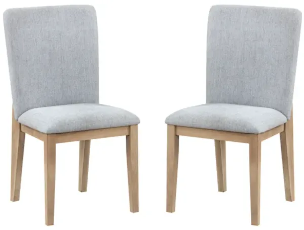 Caspian - Linen And Oak Finish Dining Chair (Set of 2) - Gray