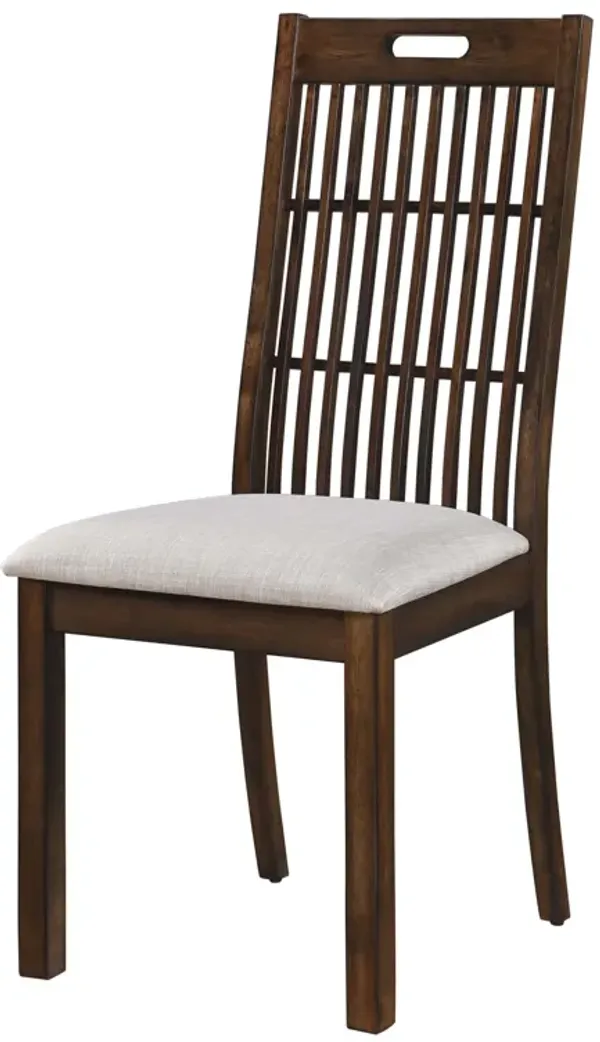 2 Pieces Set Dining Side Chair Rustic Modern Farmhouse Design Retro Design Easy To Assembly - Antique Dark Oak