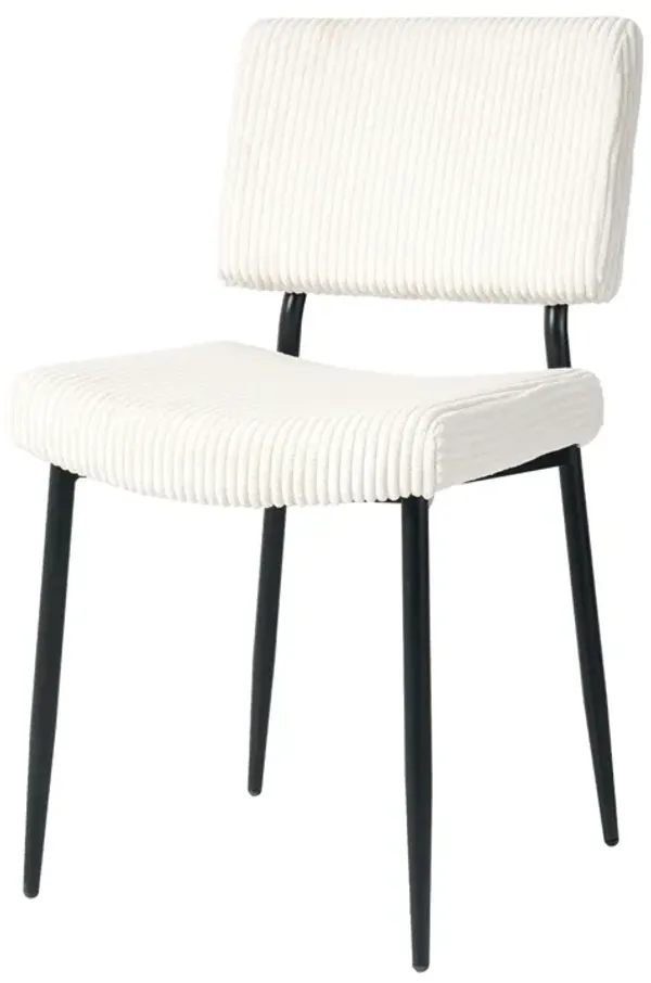 Modern Upholstered Dining Chair With Metal Legs