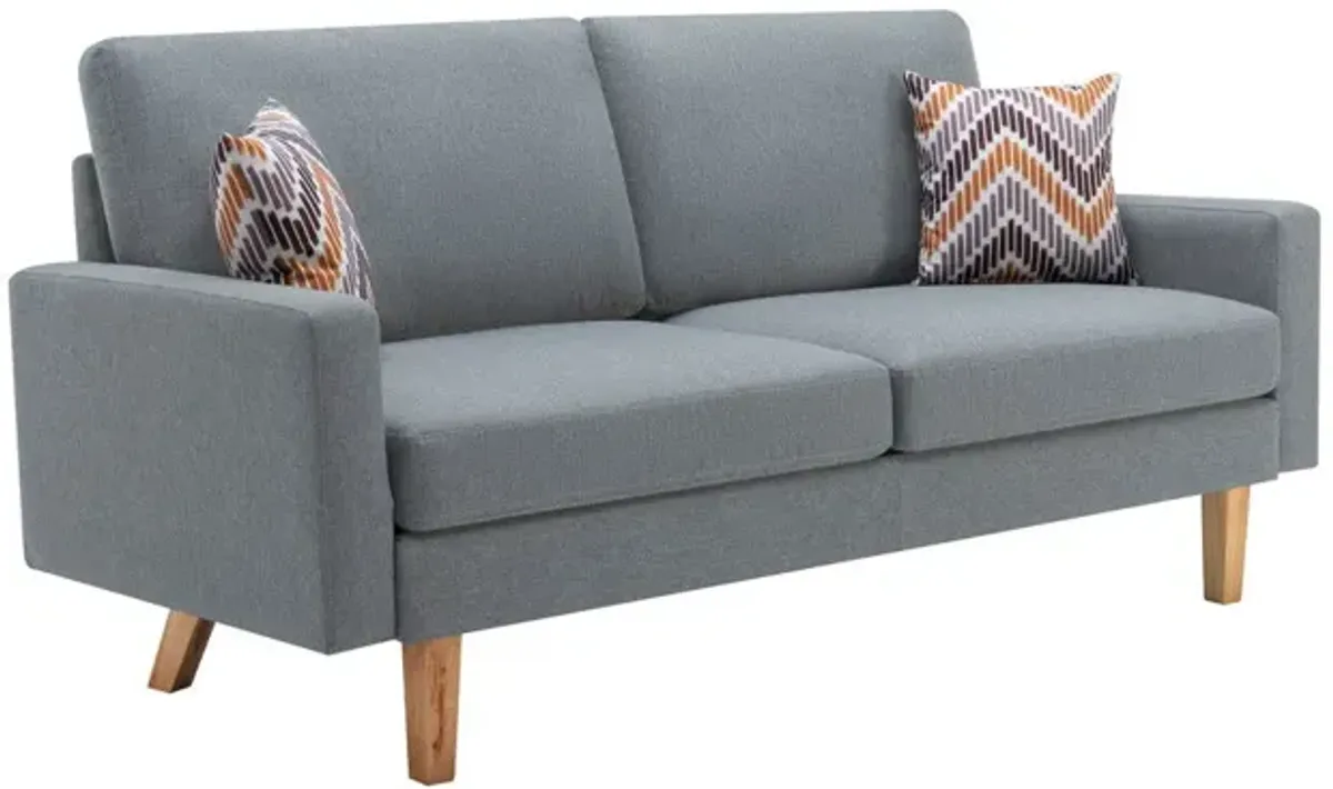 Bahamas - Minimalistic Sofa With 2 Throw Pillows