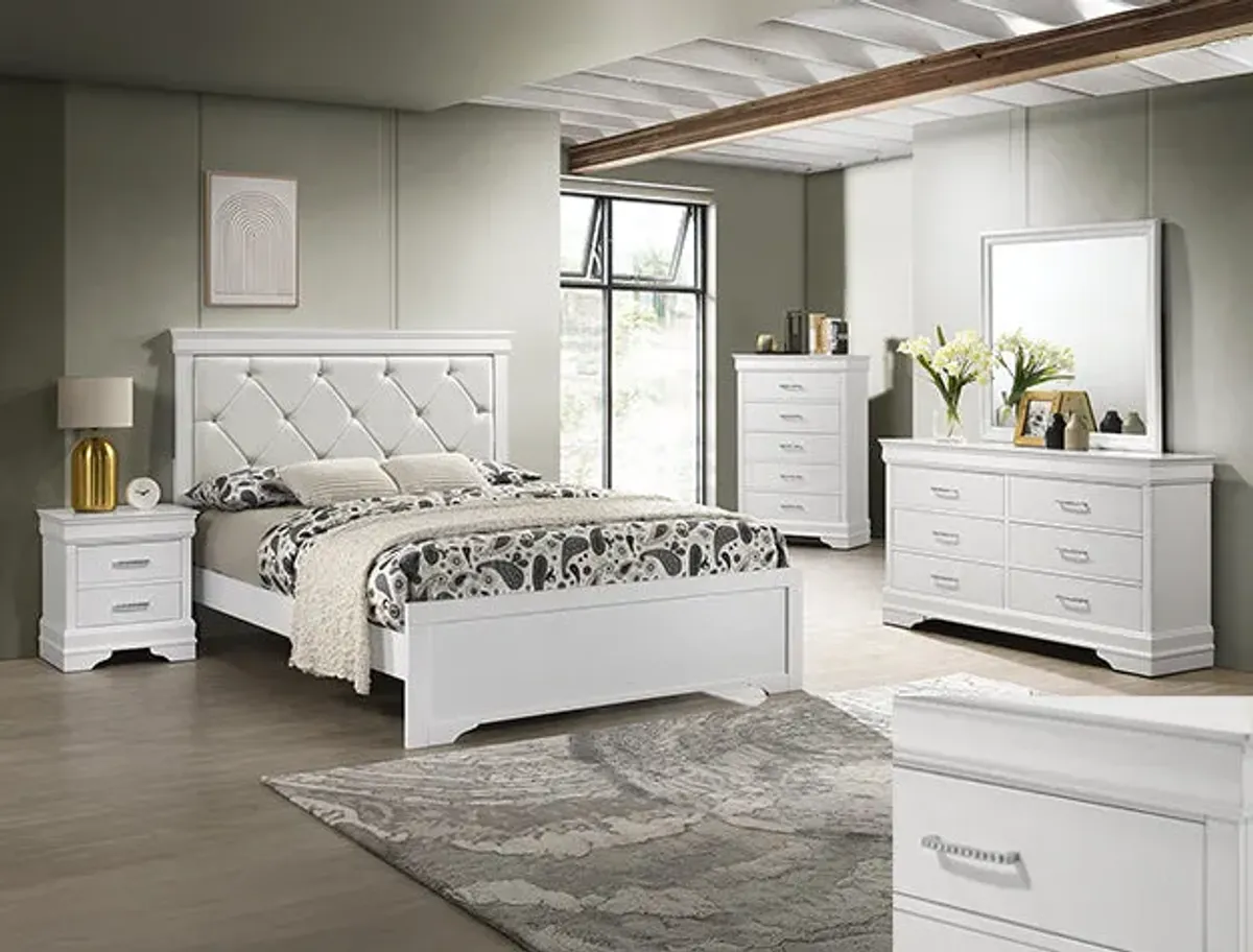 Amalia 6 Piece Bedroom Set - White