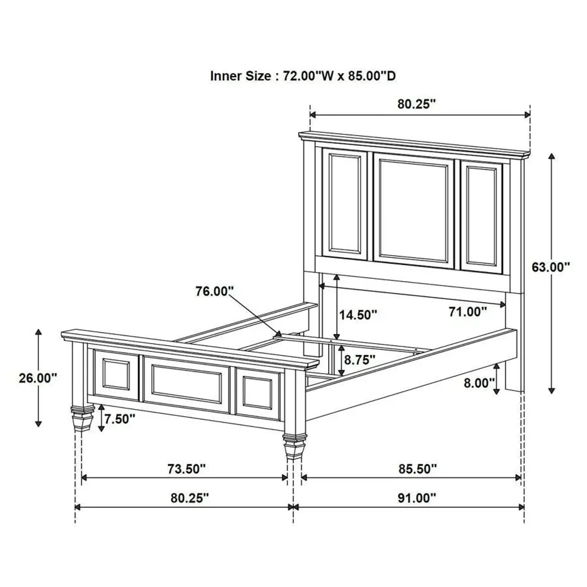Sandy Beach - Panel Bed Bedroom Set