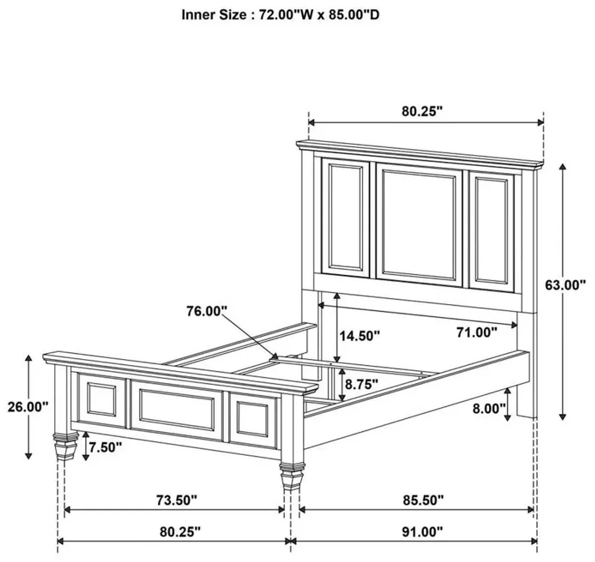 Sandy Beach - Panel Bed Bedroom Set