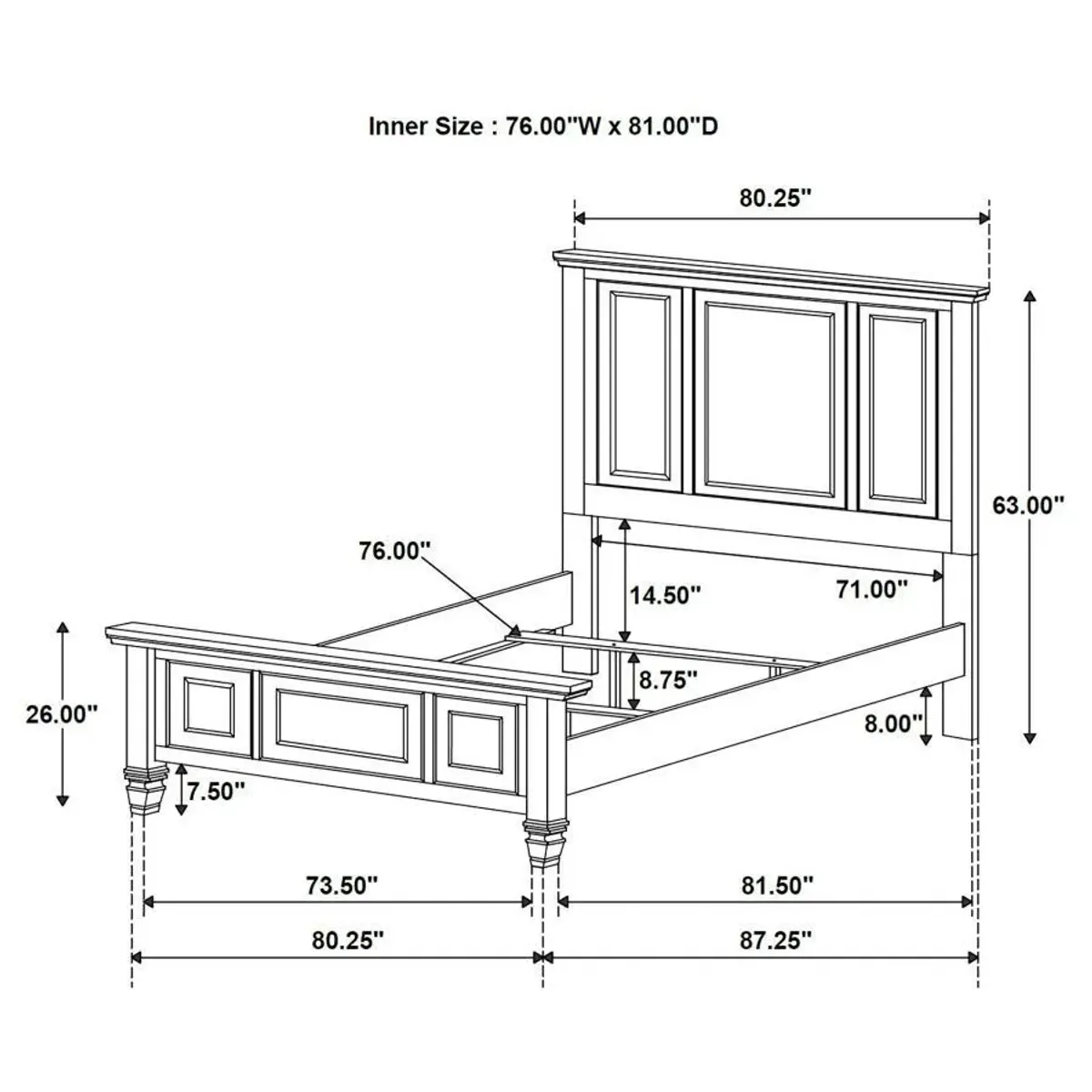 Sandy Beach - Panel Bed Bedroom Set