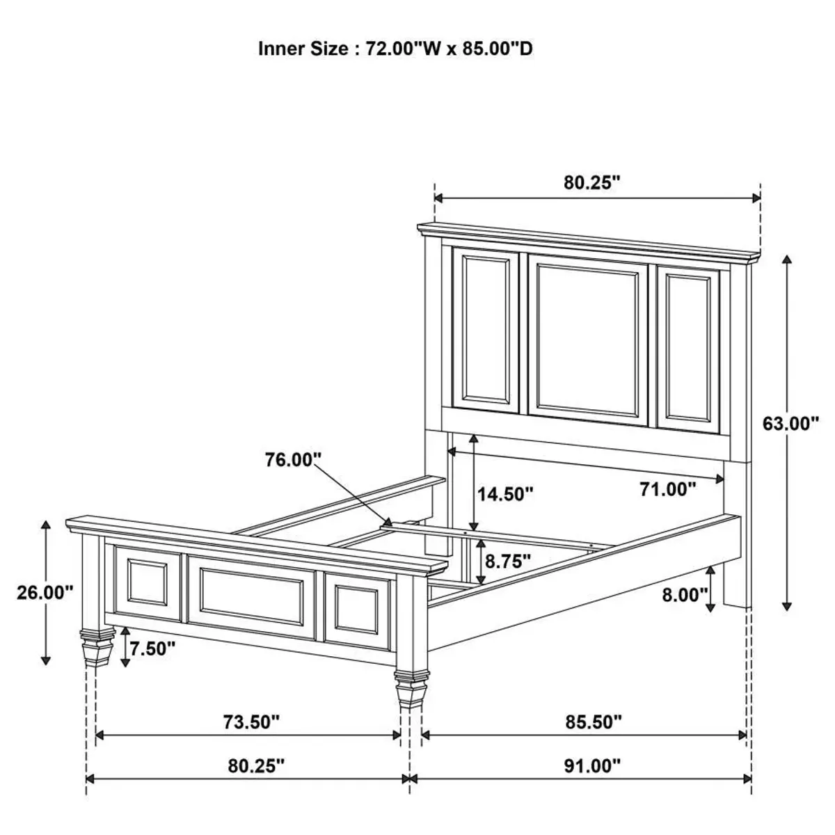 Sandy Beach - Panel Bed Bedroom Set