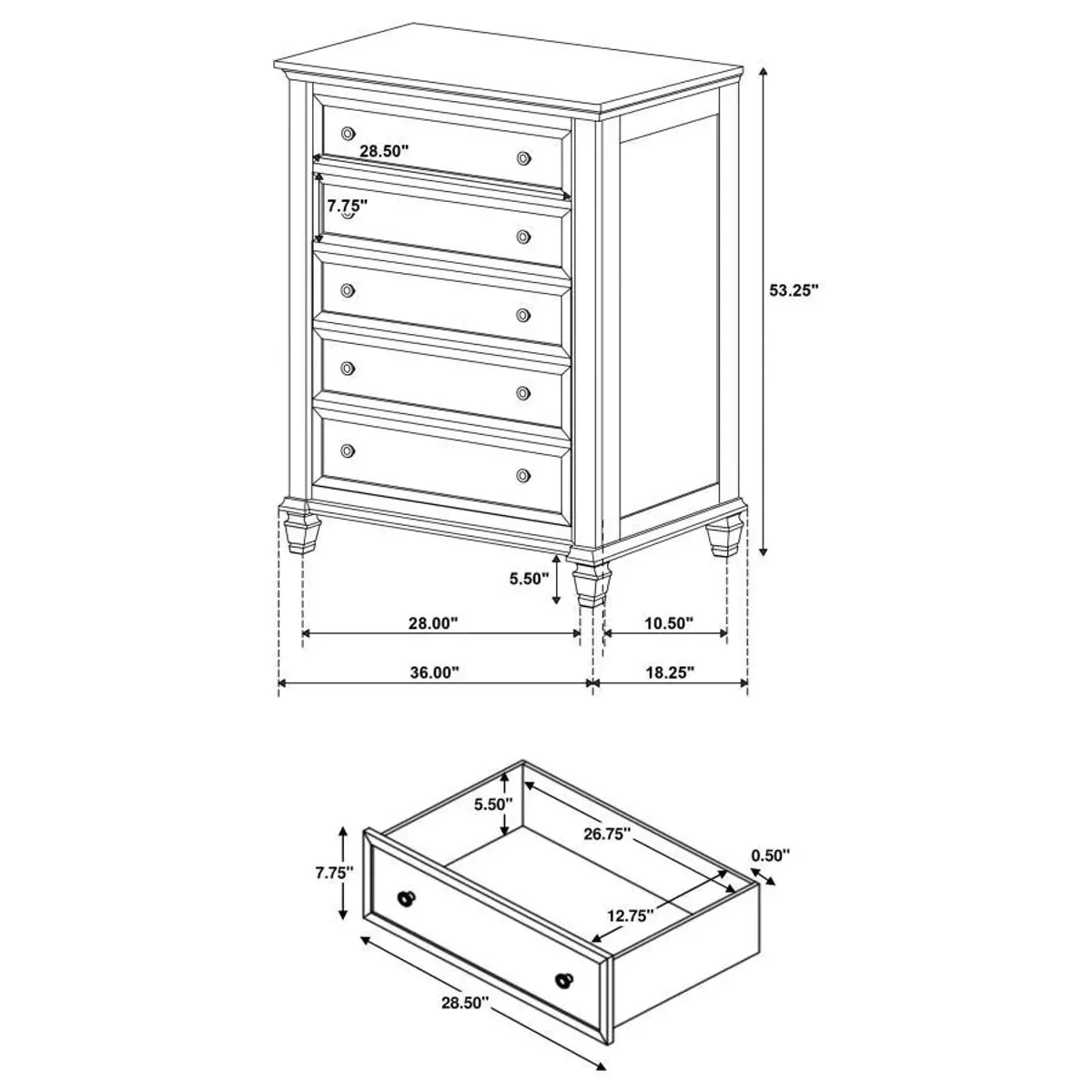 Sandy Beach - Panel Bed Bedroom Set