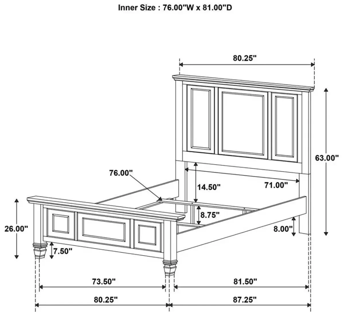 Sandy Beach - Panel Bed Bedroom Set